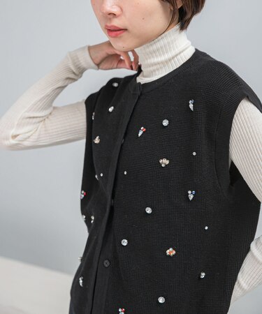 ビジューニットベスト