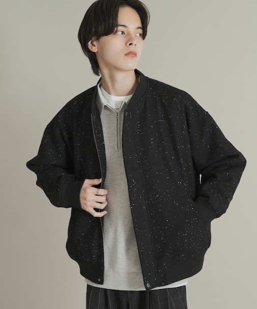 ウールタッチネップブルゾン