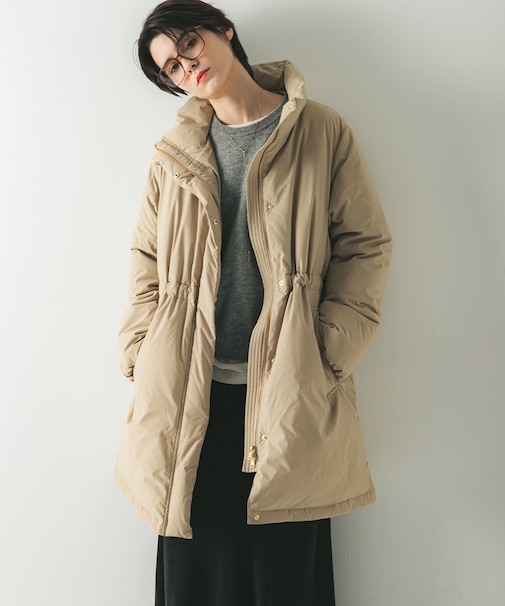 スタンドカラードロストダウンコート