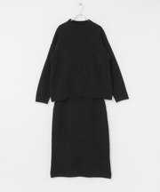 『WEB限定』モックネックニット×スカートセットアップ