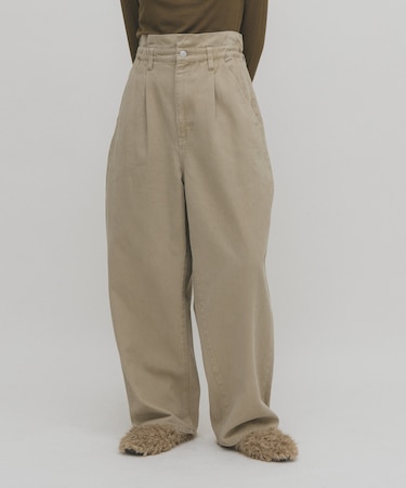 フリルウエストツイルパンツ