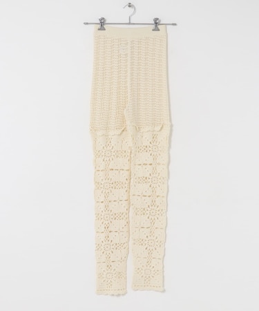 OPEN SESAME CLUB cashmere lace leggings