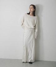 ボートネックヘアリーニット