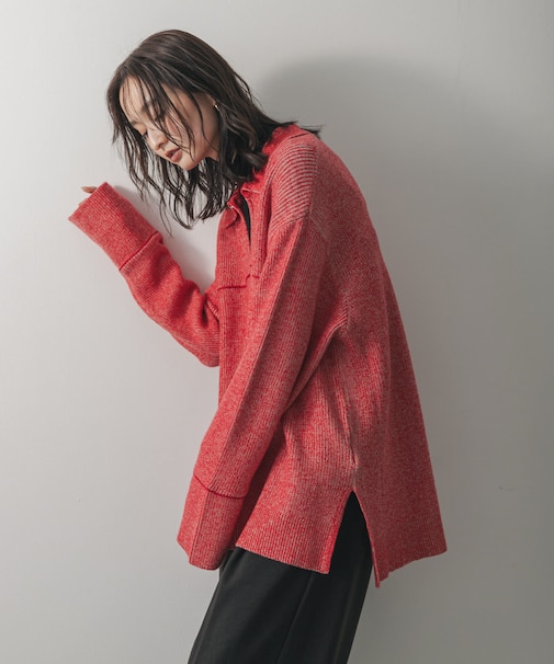 ルーズフカVネックセーター