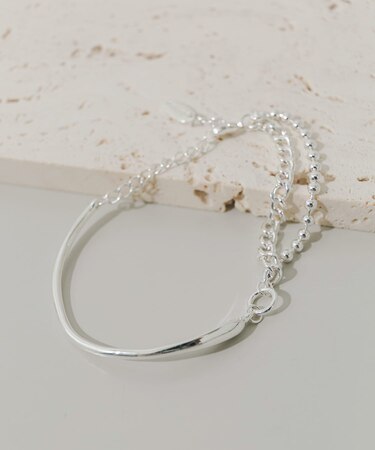 ニュアンスカーブバーチェーンブレスレット