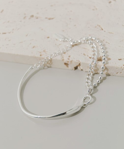 ニュアンスカーブバーチェーンブレスレット