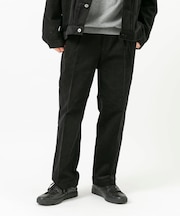 『XLサイズあり』ストレッチコーデュロイ1タックワイドスラックス