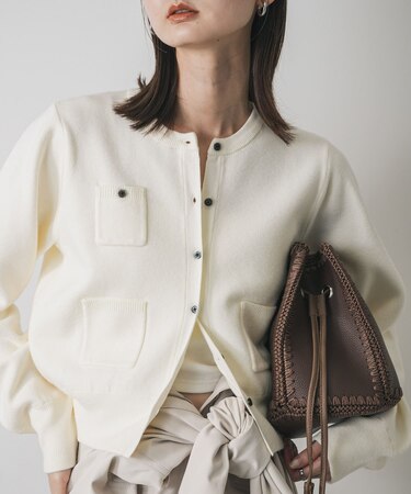 ポケットデザインカーディガン