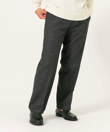 ウールツイードワイドパンツ