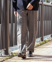 ウールツイードワイドパンツ