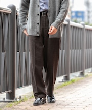 ウールツイードワイドパンツ