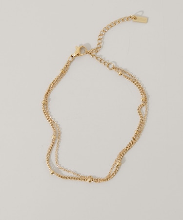 ステンレスダブルチェーンブレスレット