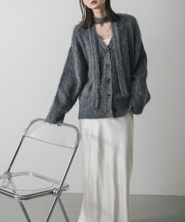 タイツキシャギーカーディガン