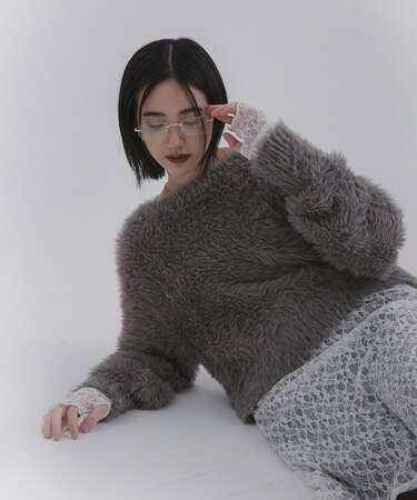 ミックスシャギーセーター