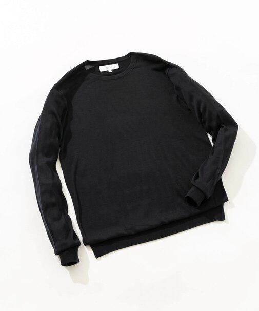 『XLサイズあり』『UR TECH』ハイゲージクルーネックニット