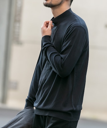 『XLサイズあり』『UR TECH』ハイゲージハイネックニット