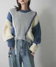 パッチワークセーター