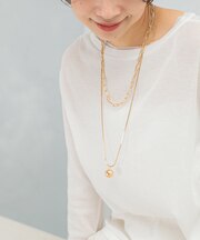 CHIGNON　オーバル&ボールTOPネックレス