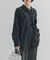 ダブルボタンコットンヴィスコースシャツ