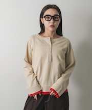 ヘンリーネックレイヤードセーター