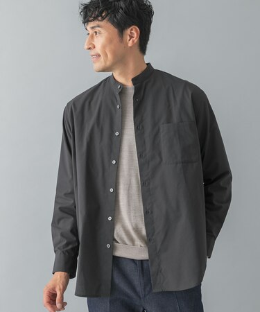アーバンリラックスバンドカラーシャツ