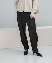 ウール混2WAYサテンパンツ