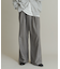 ウールタッチストライプワイドフレアパンツ