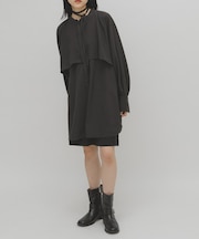 レイヤードミニシャツワンピース