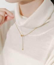 ステンレスボールトップYネックレス