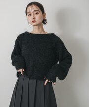 クロップドシャギーセーター