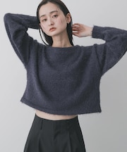 クロップドシャギーセーター