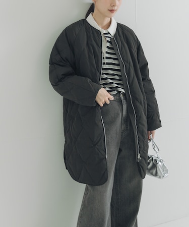 『WEB限定』コクーンキルティングロングダウン