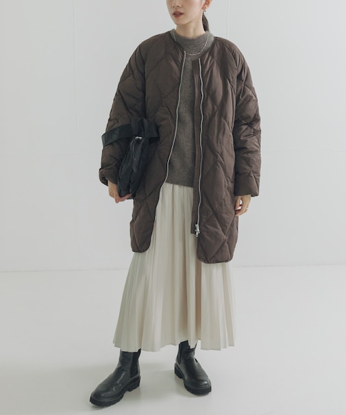 『WEB限定』コクーンキルティングロングダウン