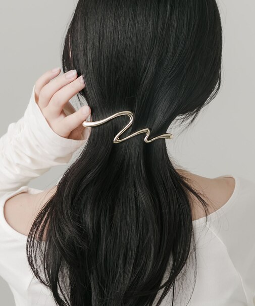 ニュアンスラインメタルバレッタ