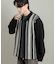 ストライプZIPニットシャツ