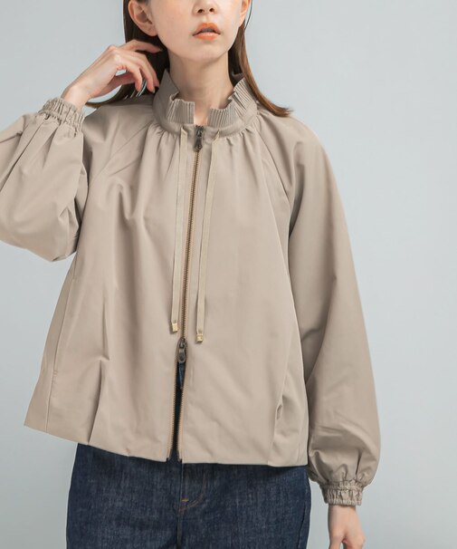 MARILYN MOON pleats twill blouson