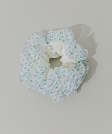 ミニフラワーシアーボリュームシュシュ