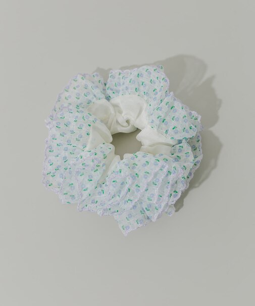 ミニフラワーシアーボリュームシュシュ