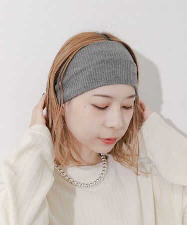 リブワイドヘアバンド