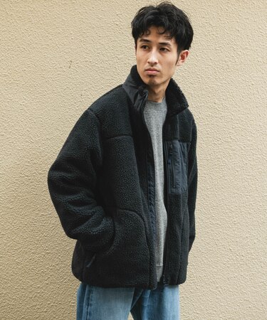 URD防風ボアジップブルゾン