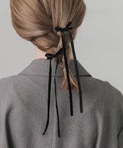 ベロアリボン2セットヘアピン