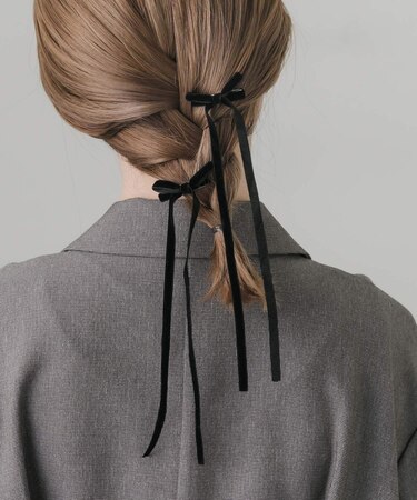 ベロアリボン2セットヘアピン