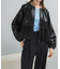 MARILYN MOON　eco leather pleats jacket