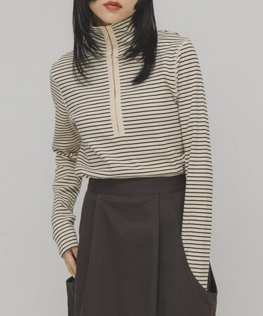 タートルホックボーダートップス