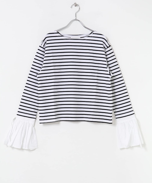 Mewl　シャツスリーブボーダーTOPS