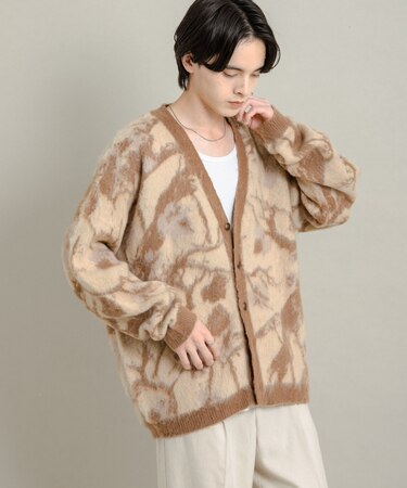 ツリーカモニットカーディガン