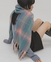 ブークレチェックストール