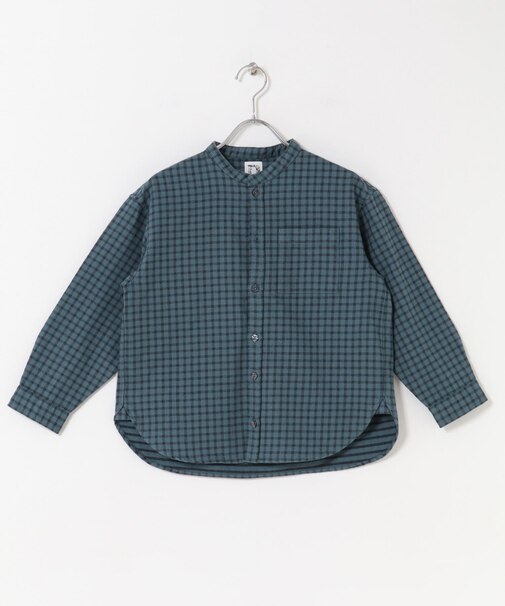 『親子リンク』起毛ネルバンドカラーシャツ(KIDS)