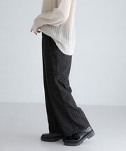 『WEB限定』フロッキードットイージーパンツ