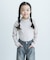 『WEB／一部店舗限定サイズ』ボーダーフリルリブハイネック(KIDS)
